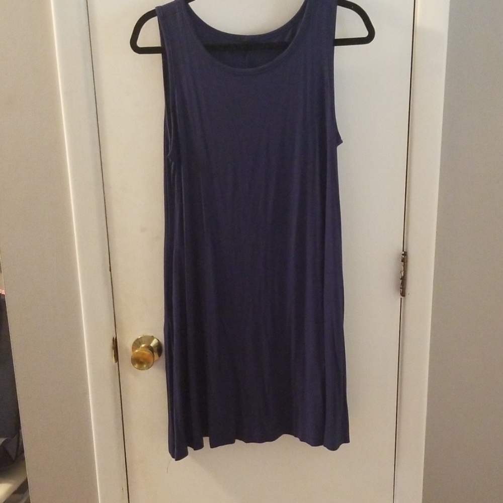 Navy Sleeveless Slip Dress